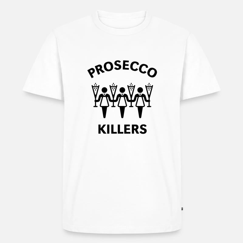 Prosecco Killers (Mädelsabend) - Männer Premium Bio T-Shirt - Weiß