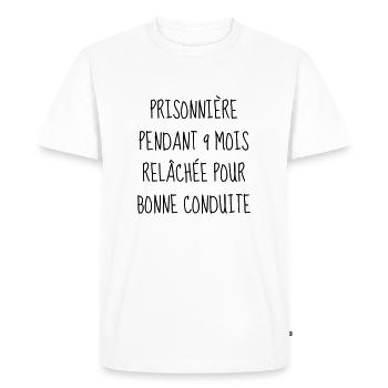 Bébé - Naissance - Grossesse - Papa - Maman - Baby - T-shirt Premium bio Homme - blanc - Devant - Nico (187cm)