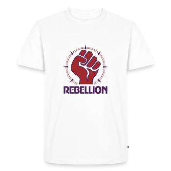 Rebellion - Männer Premium Bio T-Shirt - Weiß - Vorne - Nico (187cm)