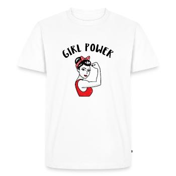 Girl Power - T-shirt Premium bio Homme - blanc - Devant - Nico (187cm)