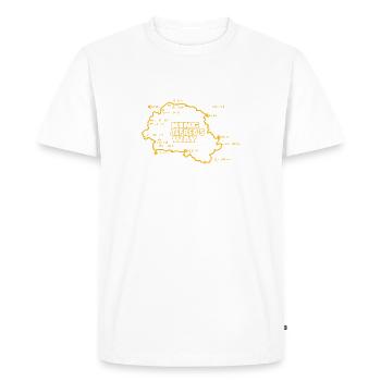 King Alfreds Way Map - Men's Premium Organic T-Shirt - white - Front - Nico (187cm)