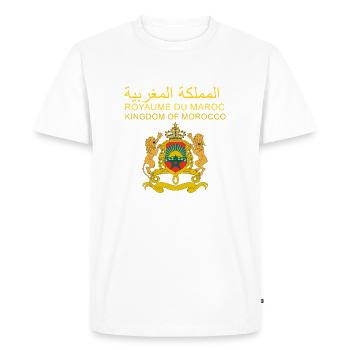 Passeport marocain-Royaume du maroc - T-shirt Premium bio Homme - blanc - Devant - Nico (187cm)