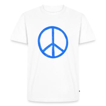 signes de paix - T-shirt Premium bio Homme - blanc - Devant - Nico (187cm)