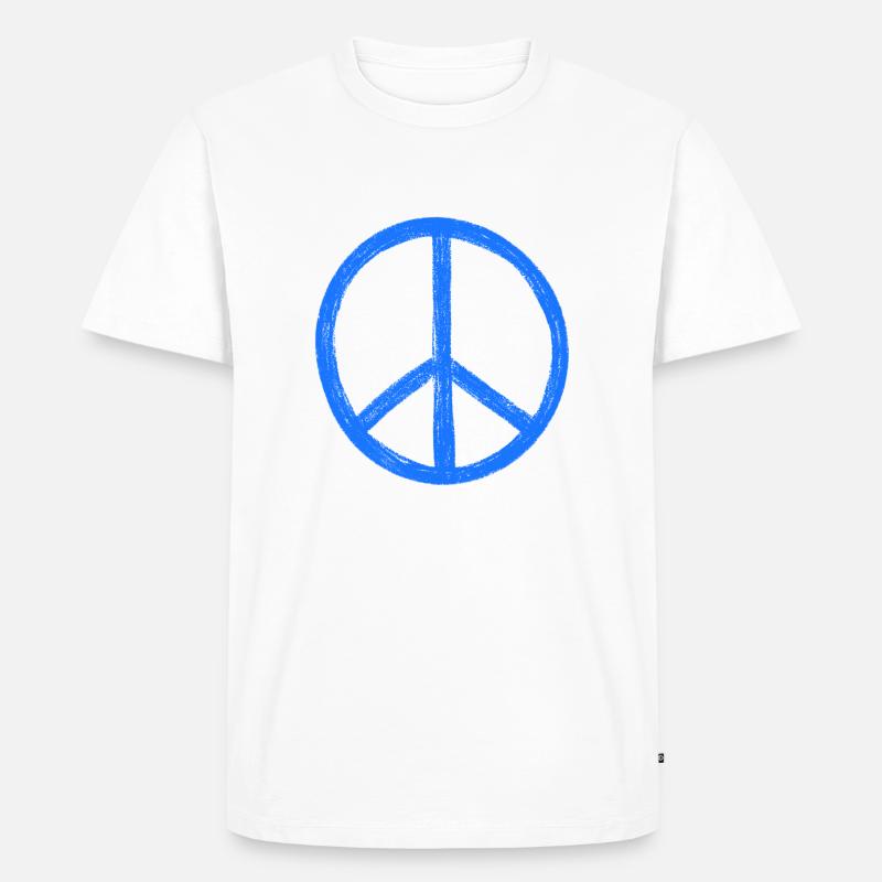 peacezeichen - Männer Premium Bio T-Shirt - Weiß