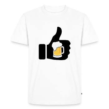 We like beer - Men's Premium Organic T-Shirt - white - Front - Nico (187cm)