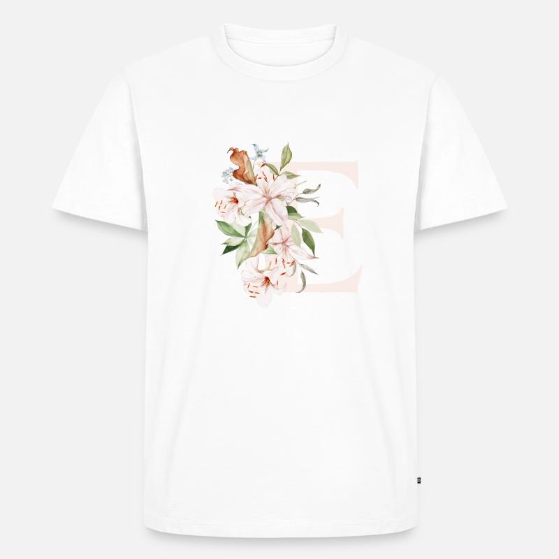E - Männer Premium Bio T-Shirt - Weiß