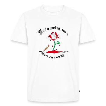 reine de coeur - T-shirt Premium bio Homme - blanc - Devant - Nico (187cm)