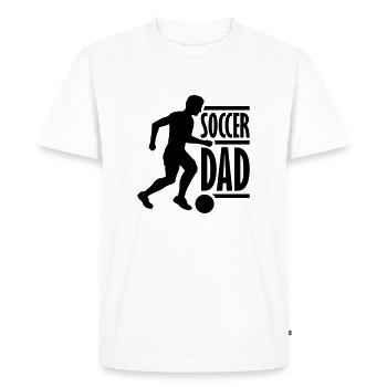 Cool Soccer Dad Logo - T-shirt Premium bio Homme - blanc - Devant - Nico (187cm)