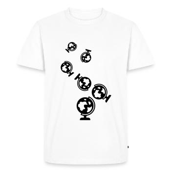 Globe icon icon - Men's Premium Organic T-Shirt - white - Front - Nico (187cm)