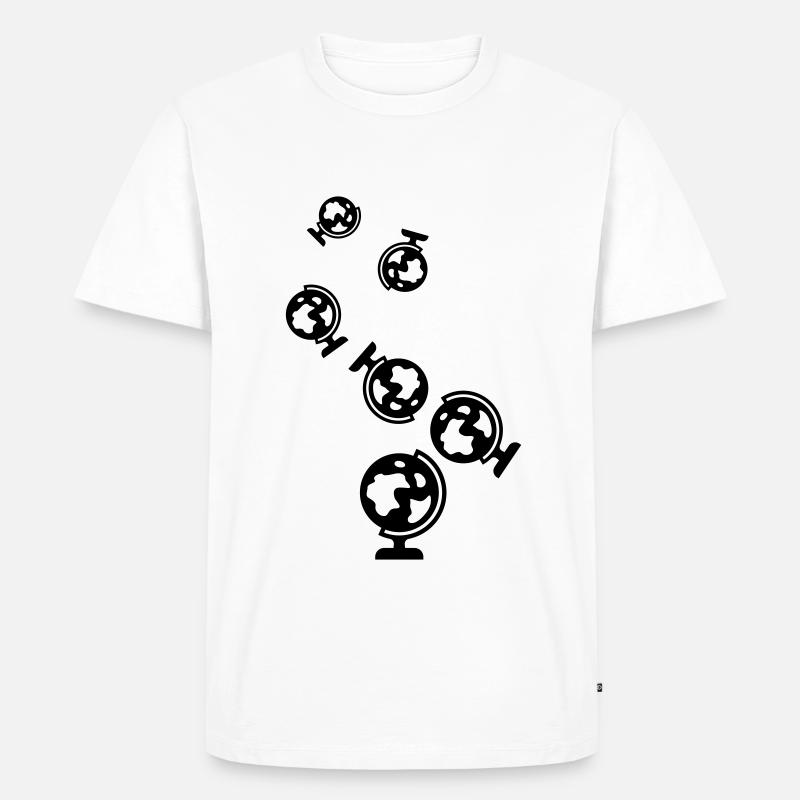 Globus symbol icon - Männer Premium Bio T-Shirt - Weiß
