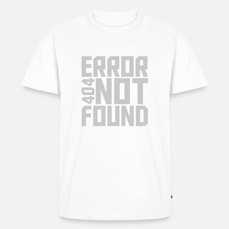 Error 404 not found - Männer Premium Bio T-Shirt - Weiß