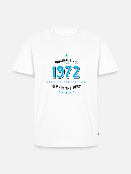 Original since 1972 birthday simply the best Star - Men's Premium Organic T-Shirt - white