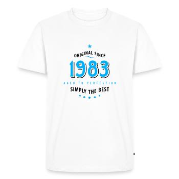 Original since 1983 birthday simply the best Star - Men's Premium Organic T-Shirt - white - Front - Nico (187cm)