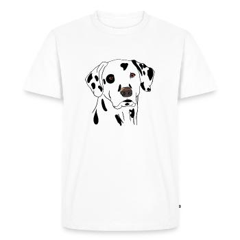 Dalmate - T-shirt Premium bio Homme - blanc - Devant - Nico (187cm)
