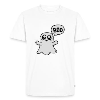 Petit fantôme doux - T-shirt Premium bio Homme - blanc - Devant - Nico (187cm)
