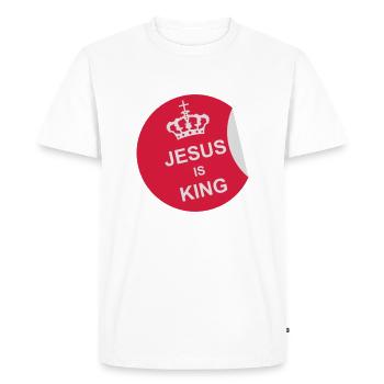 jesus is king quote - Men's Premium Organic T-Shirt - white - Front - Nico (187cm)