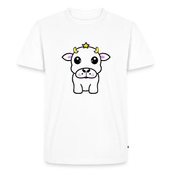 vache mignon animaux animaux de ferme drôles vaches nouveau 24 - T-shirt Premium bio Homme - blanc - Devant - Nico (187cm)