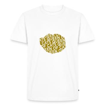 Idée cadeau chat amoureux chat visage t-shirts - T-shirt Premium bio Homme - blanc - Devant - Nico (187cm)