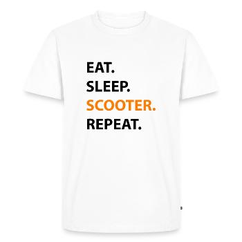 E-Scooter E-Roller Scooter - Men's Premium Organic T-Shirt - white - Front - Nico (187cm)