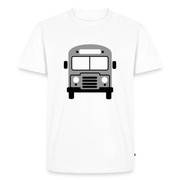 Bus - T-shirt Premium bio Homme - blanc - Devant - Nico (187cm)