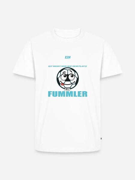 Fussballer fummeln gern - Männer Premium Bio T-Shirt - Weiß