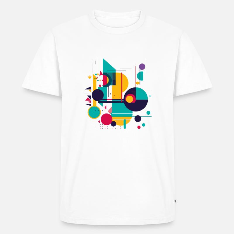 Abstraktes Design - Männer Premium Bio T-Shirt - Weiß