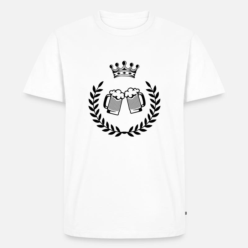 bier wappen 1 - Männer Premium Bio T-Shirt - Weiß