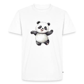 Panda / Classe Panda - T-shirt Premium bio Homme - blanc - Devant - Nico (187cm)