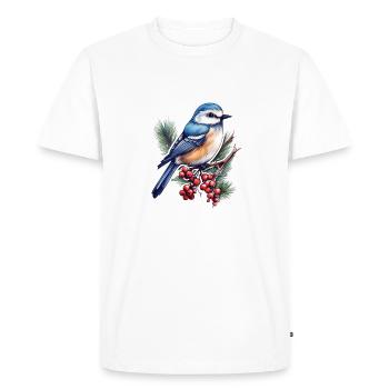 Pic, Sittelle - T-shirt Premium bio Homme - blanc - Devant - Nico (187cm)