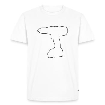 Tournevis sans fil, Outil, Perceuse, Artisan - T-shirt Premium bio Homme - blanc - Devant - Nico (187cm)