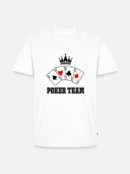 poker team - Männer Premium Bio T-Shirt - Weiß