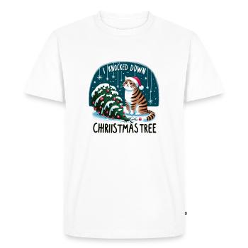 J’ai renversé le sapin de Noël - T-shirt Premium bio Homme - blanc - Devant - Nico (187cm)