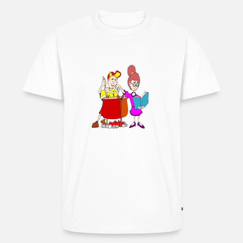Junge Leute kochen. - Männer Premium Bio T-Shirt - Weiß