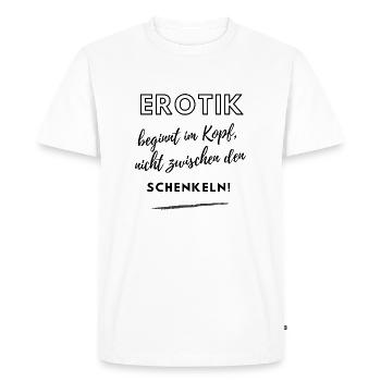 Tête Erotica - T-shirt Premium bio Homme - blanc - Devant - Nico (187cm)