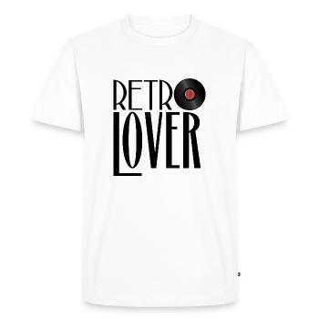 Amateur de rétro - T-shirt Premium bio Homme - blanc - Devant - Nico (187cm)