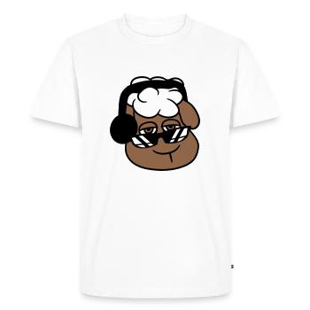 Cool DJ Mouton Mouton Visage Fête Musique Fun - T-shirt Premium bio Homme - blanc - Devant - Nico (187cm)