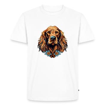 Chien Chien Teckel - T-shirt Premium bio Homme - blanc - Devant - Nico (187cm)