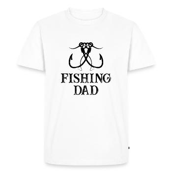 Pêcheur disant pêche pêcheur idée cadeau - T-shirt Premium bio Homme - blanc - Devant - Nico (187cm)