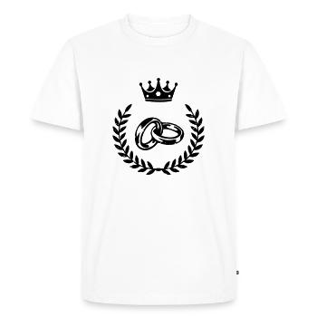 Alliances Couronne - T-shirt Premium bio Homme - blanc - Devant - Nico (187cm)