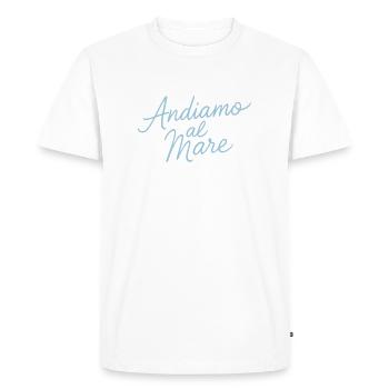 Andiamo al Mare - Men's Premium Organic T-Shirt - white - Front - Nico (187cm)