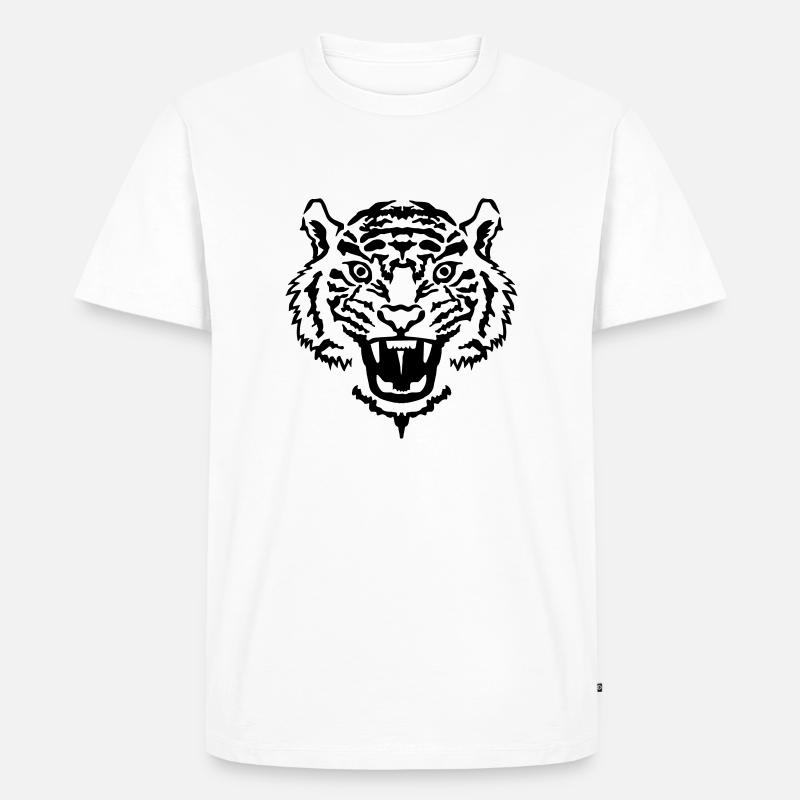 Tiger - Männer Premium Bio T-Shirt - Weiß