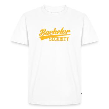 bachelor security - T-shirt Premium bio Homme - blanc - Devant - Nico (187cm)