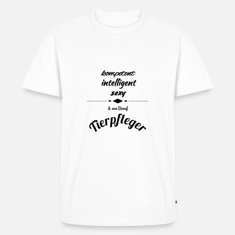 Tierpfleger - Männer Premium Bio T-Shirt - Weiß