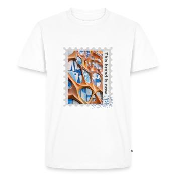 Airbrush illustration ‘Architecture 06’ EN - Men's Premium Organic T-Shirt - white - Front - Nico (187cm)