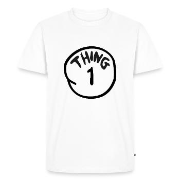 Dr. Suess Thing 1 - Men's Premium Organic T-Shirt - white - Front - Nico (187cm)