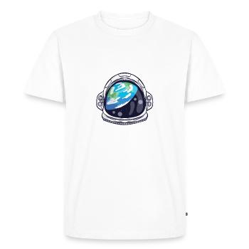 Un astronaute tout drôle dit liberté de l’espace libre - T-shirt Premium bio Homme - blanc - Devant - Nico (187cm)