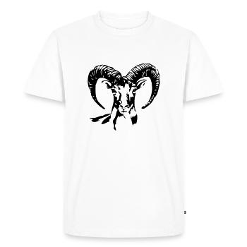 Mufflon - T-shirt Premium bio Homme - blanc - Devant - Nico (187cm)