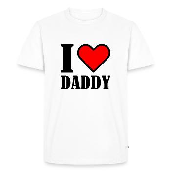 I love daddy - T-shirt Premium bio Homme - blanc - Devant - Nico (187cm)