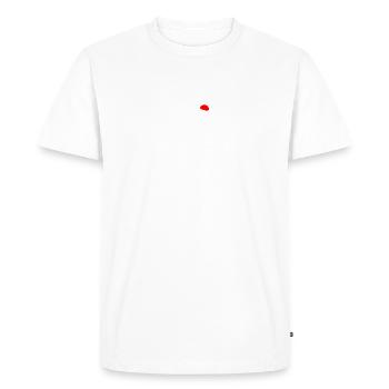 Montagne avec soleil rouge - T-shirt Premium bio Homme - blanc - Devant - Nico (187cm)