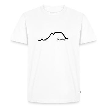 Noir grognant - T-shirt Premium bio Homme - blanc - Devant - Nico (187cm)